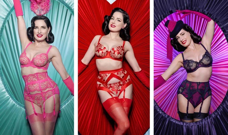 Dita Von Teese Aos Tira O F Lego De F S Em Ensaio De Lingerie