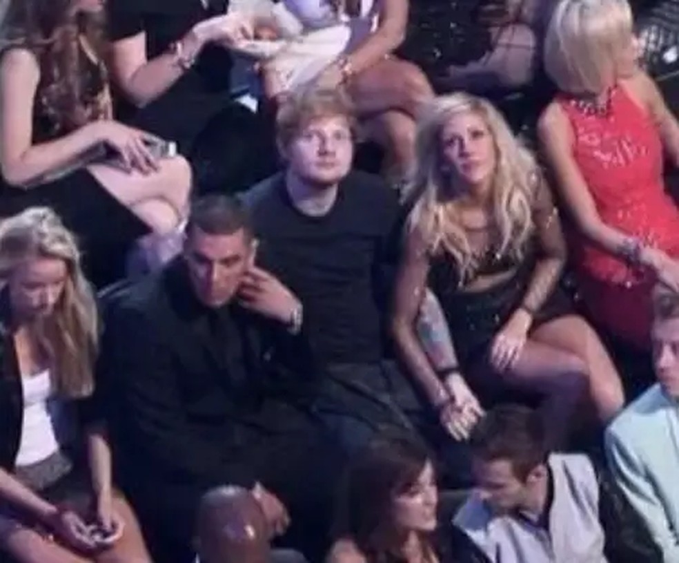 Ed Sheeran e Ellie Goulding no VMA 2013 — Foto: reprodução
