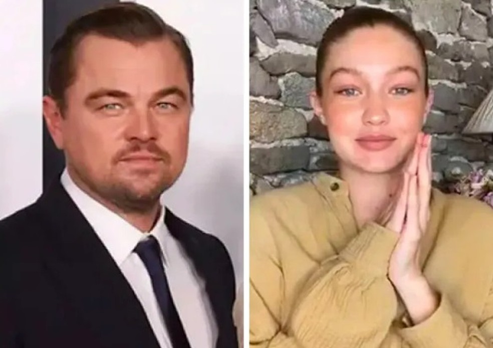 Boatos de romance entre Leonardo DiCaprio e Gigi Hadid começaram após os dois terem sido vistos juntos em duas festas na sequência  — Foto: Montagem - com fotos da Getty Images e Instagram