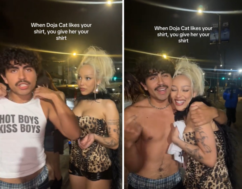 Doja Cat reclamou de interação com fã nas redes sociais — Foto: Reprodução/TikTok