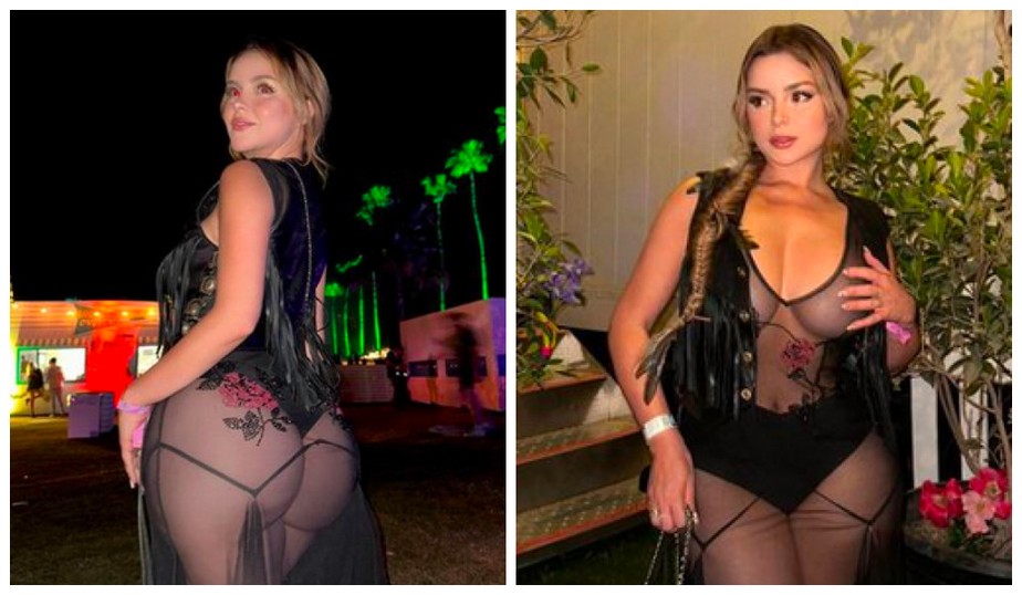 A modelo e influencer Demi Rose no Festival Coachella