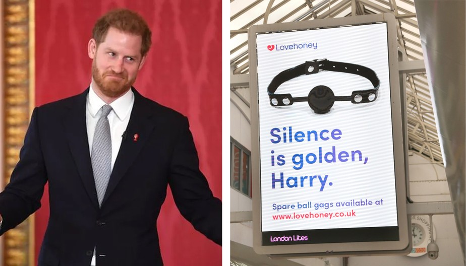 Após revelações íntimas em livro, príncipe Harry vira piada em anúncio de principal empresa de sex toys do Reino Unido