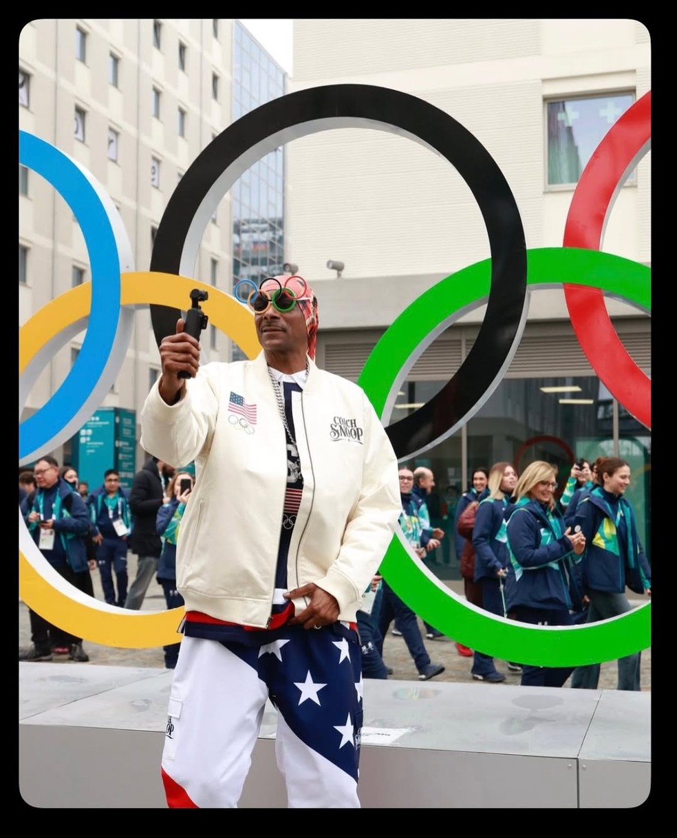 Snoop Dogg na vila olímpica de Milão Cortina em 2026 — Foto: Instagram