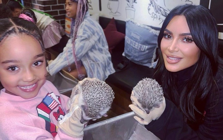 Kim Kardashian e a filha Chicago