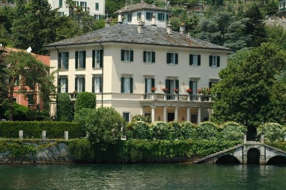 George Clooney quer 107 milhões de dólares por sua mansão no Lago de Como, na Itália — Foto: Reprodução