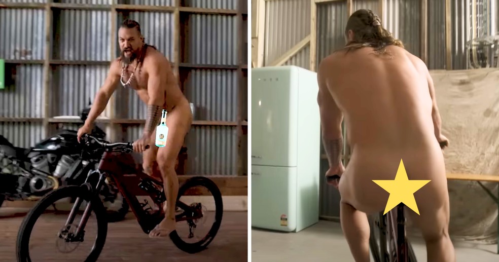 Jason Momoa aparece totalmente nu em vídeo — Foto: Reprodução/YouTube