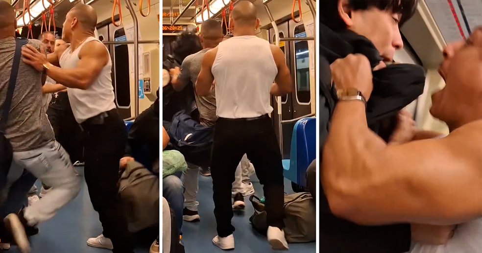 Sósia do ator Vin Diesel aparta briga no metrô de São Paulo e viraliza — Foto: reprodução/Instagram