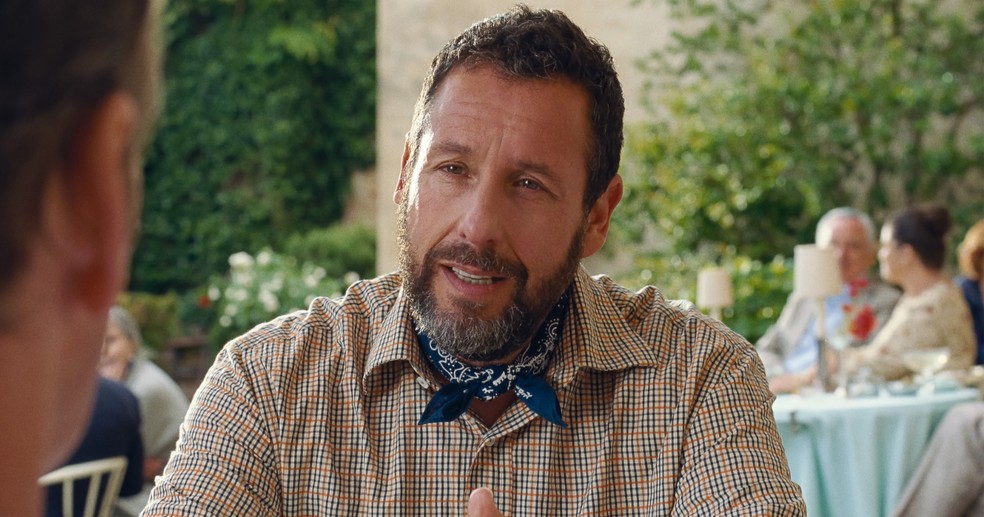 Adam Sandler no set de 'Jay Kelly' — Foto: Divulgação