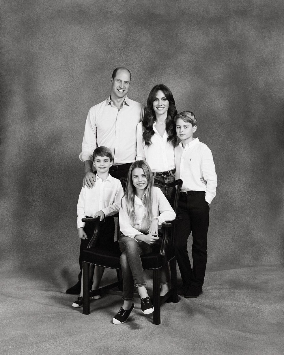 O cartão de Natal do Príncipe William e Kate Middleton — Foto: Reprodução/Instagram