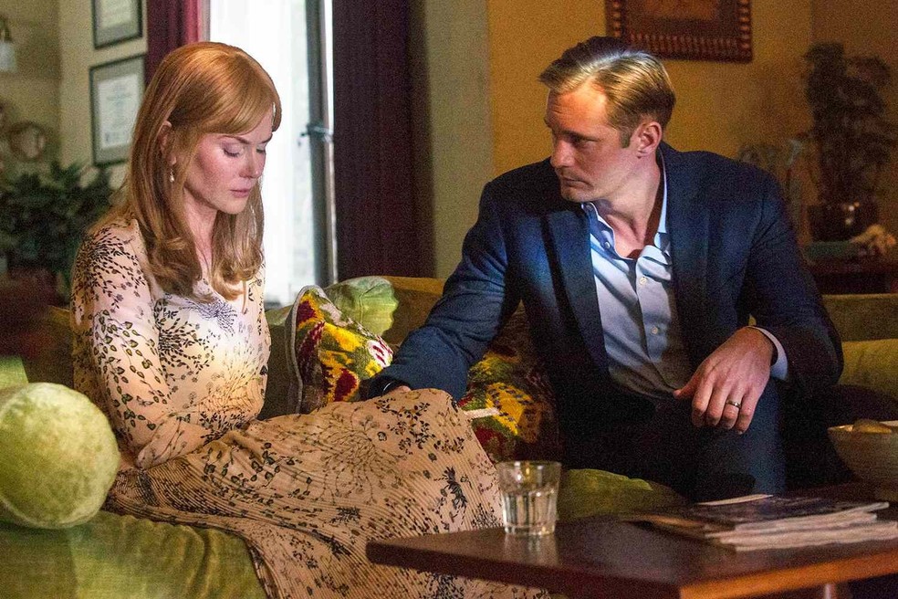 Nicole Kidman e Alexander Skarsgård em 'Big Little Lies' — Foto: Reprodução