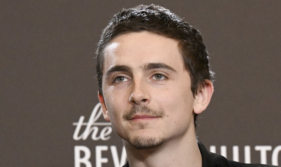 Timothée Chalamet no Globo de Ouro, em janeiro de 2026, quando parecia o grande favorito para o Oscar — Foto: Getty Images