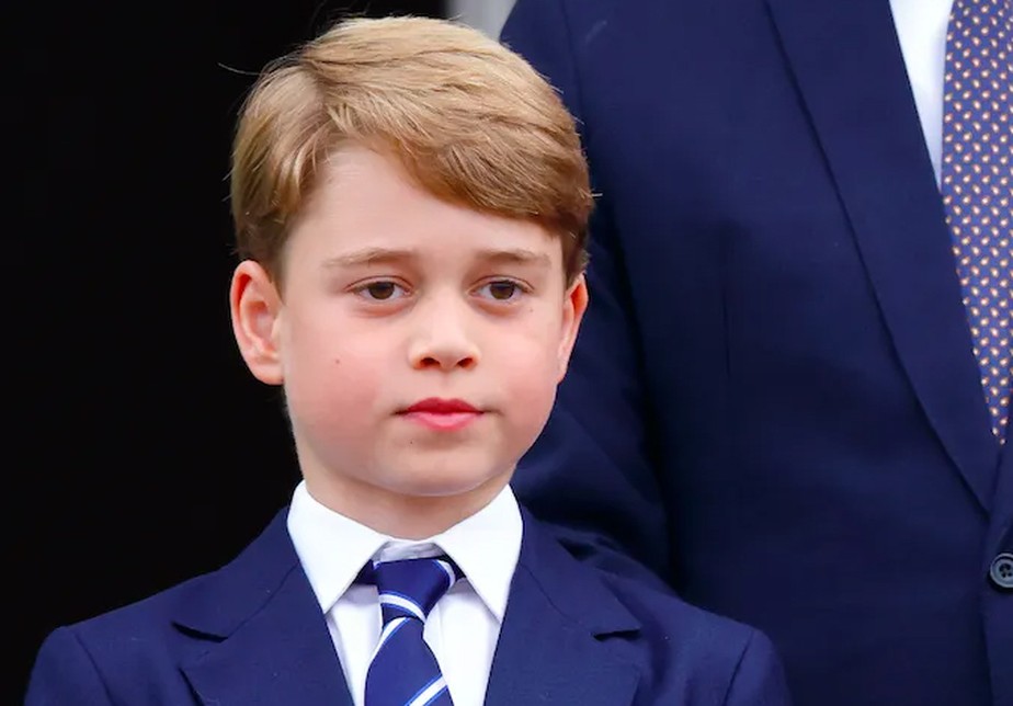O príncipe George durante as celebrações do aniversário de 70 anos do reinado da rainha Elizabeth II em 2022