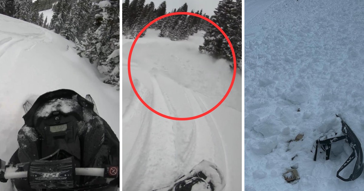 Vídeo aterrorizante mostra condutor de snowmobile sendo engolido por ...