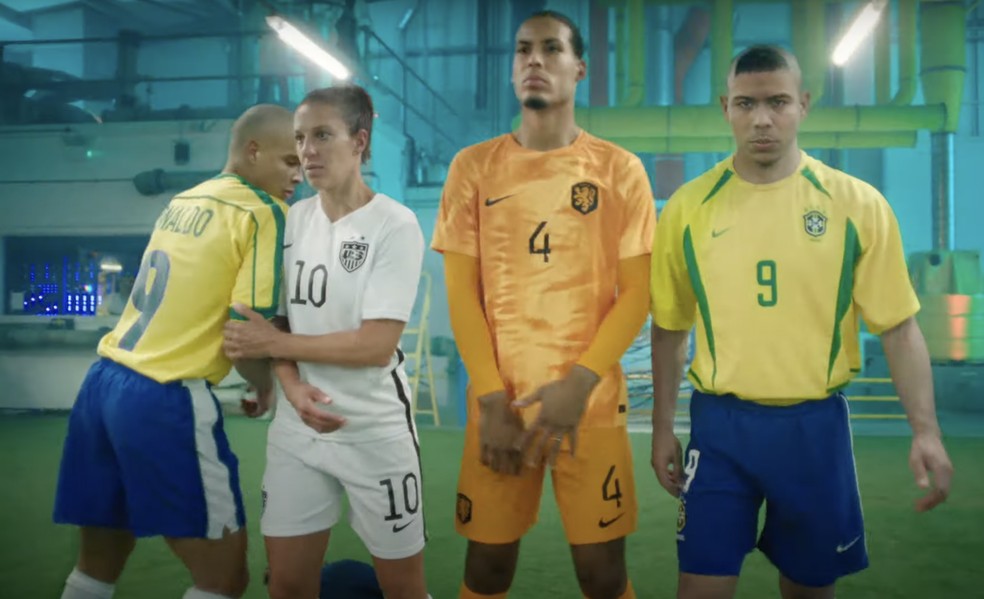Cena do comercial da Nike para a Copa do Mundo do Catar — Foto: reprodução