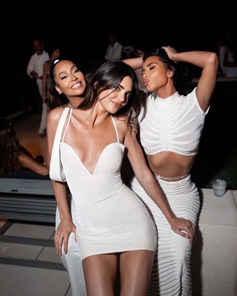 Kim Kardashian na festa de Michael Rubin — Foto: reprodução/Instagram