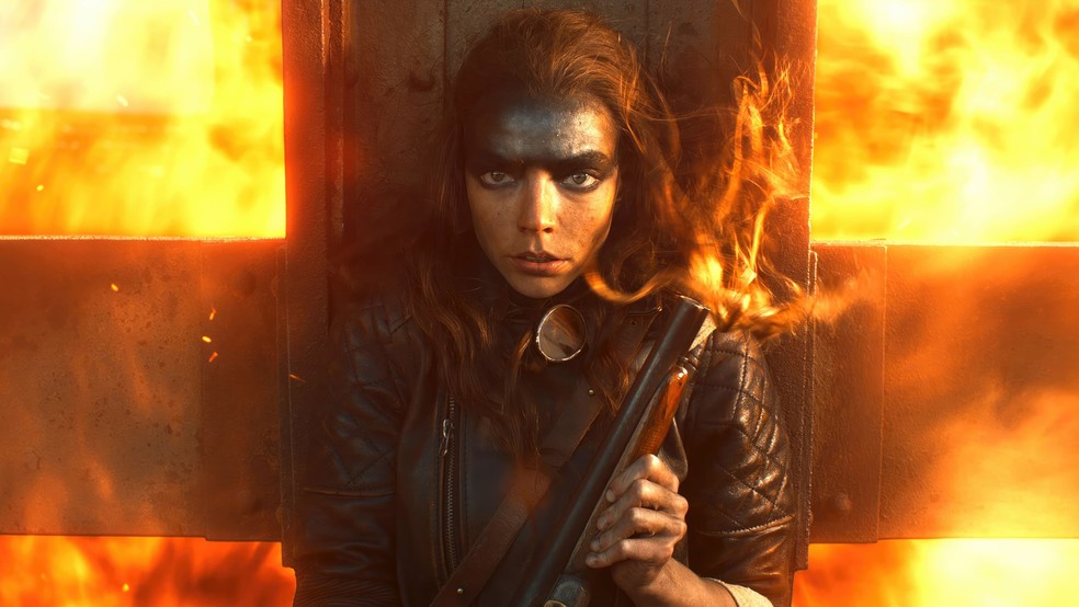 Anya Taylor-Joy em 'Furiosa', nova prequela da franquia 'Mad Max'. — Foto: Divulgação