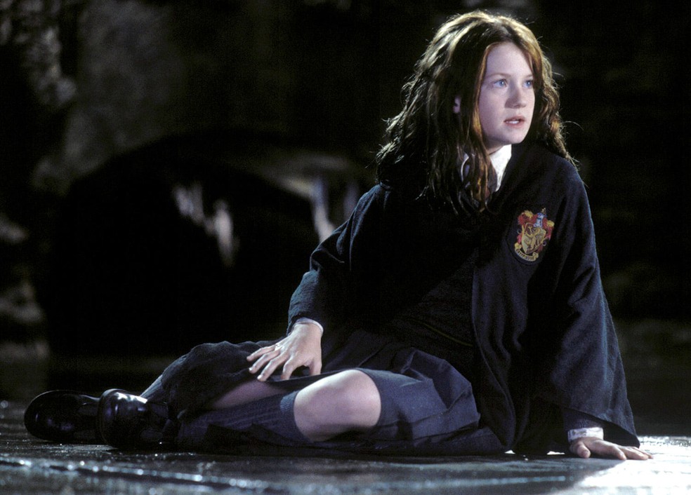 Bonnie Wright como Gina Weasley em 'Harry Potter e a Câmara Secreta' (2002) — Foto: divulgação