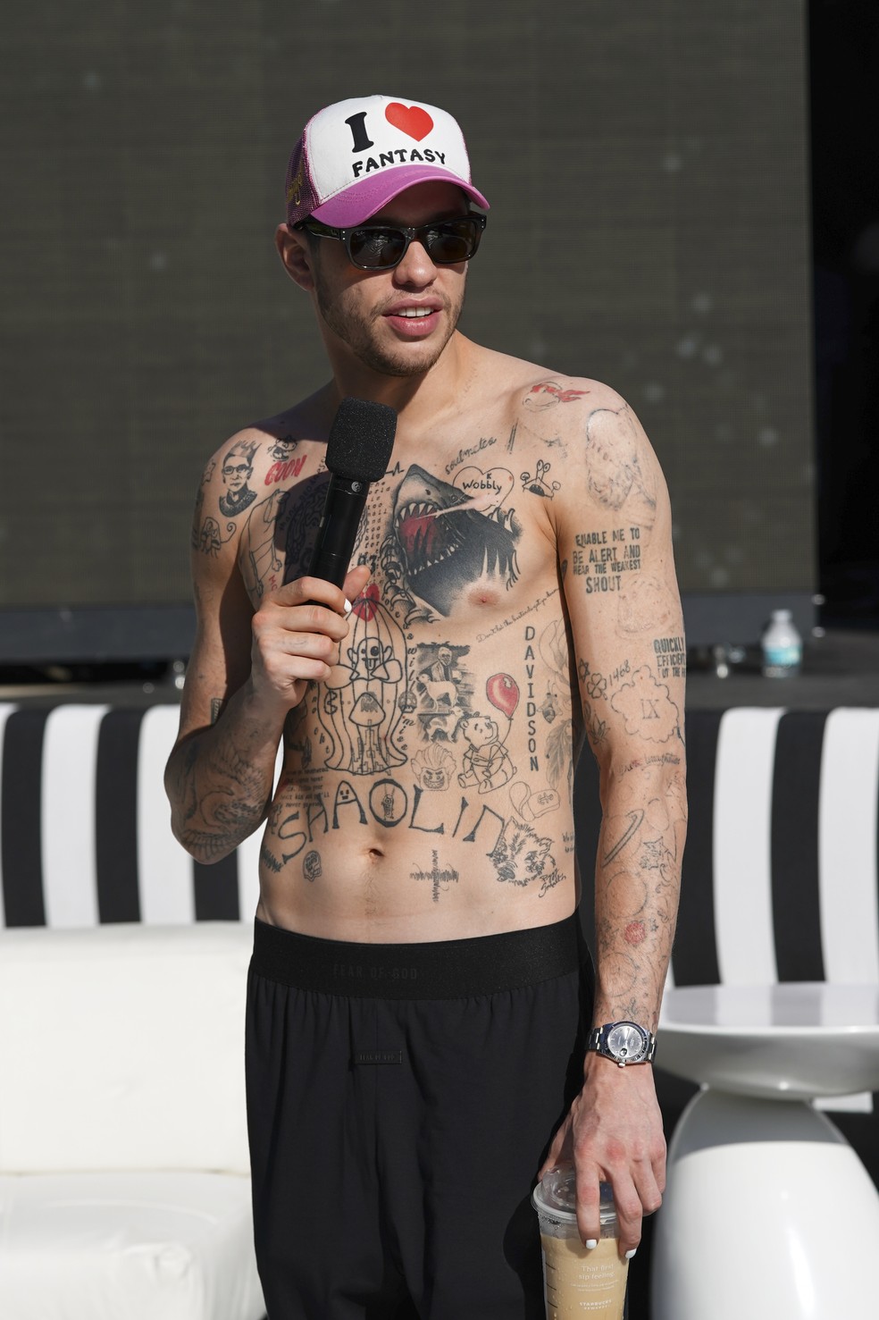 Pete Davidson em apresentação em 2021 — Foto: Getty Images