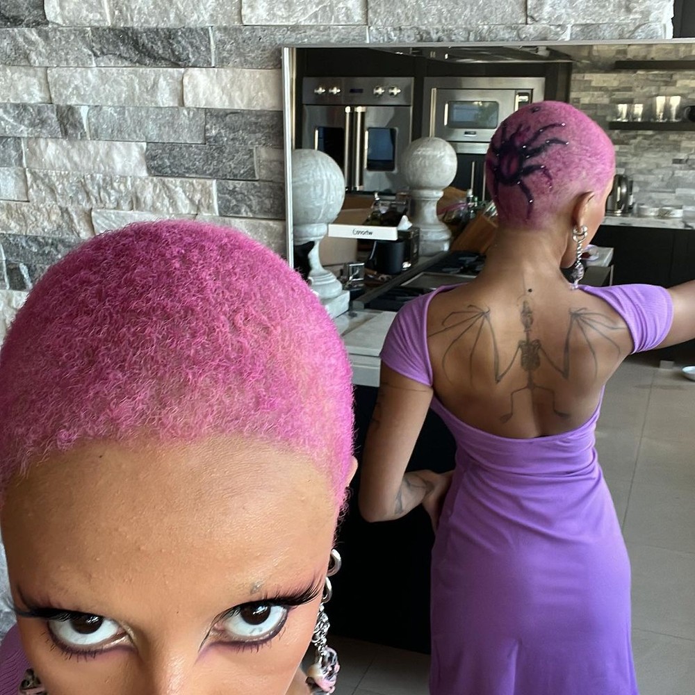 Doja Cat choca fãs ao revelar penteado inspirado em aranhas Celebridades