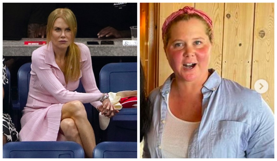Amy Schumer fez piada com o jeito de Nicole Kidman se sentar ao assistir a final do US Open