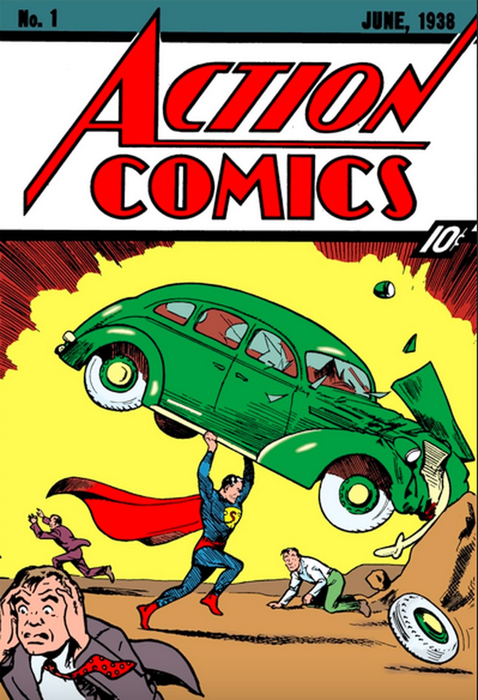 A capa de Action Comics #1, lançada em 1938 — Foto: Reprodução