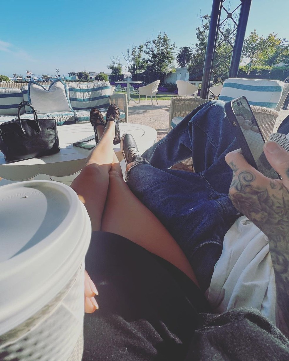Kourtney Kardashian aproveitando período de descanso — Foto: Reprodução/Instagram