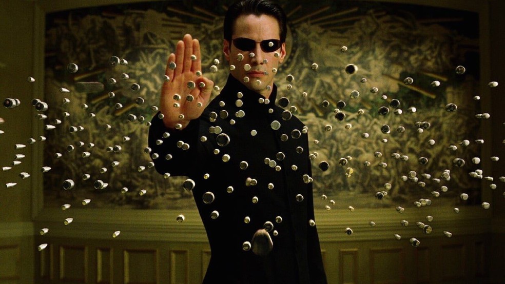 Keanu Reeves em Matrix (1999) — Foto: Divulgação