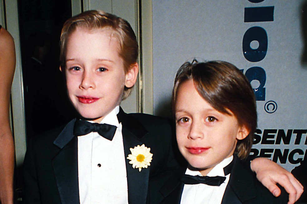 Macaulay Culkin e Kieran Culkin em foto de 1991 — Foto: Getty Images