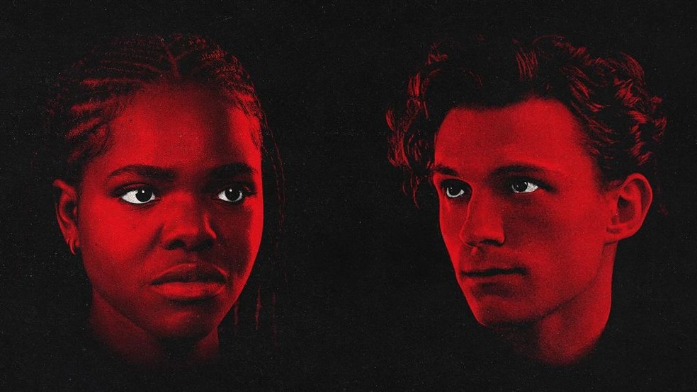 Francesca Amewudah-Rivers e Tom Holland na imagem promocional da nova montagem de 'Romeu e Julieta' — Foto: divulgação