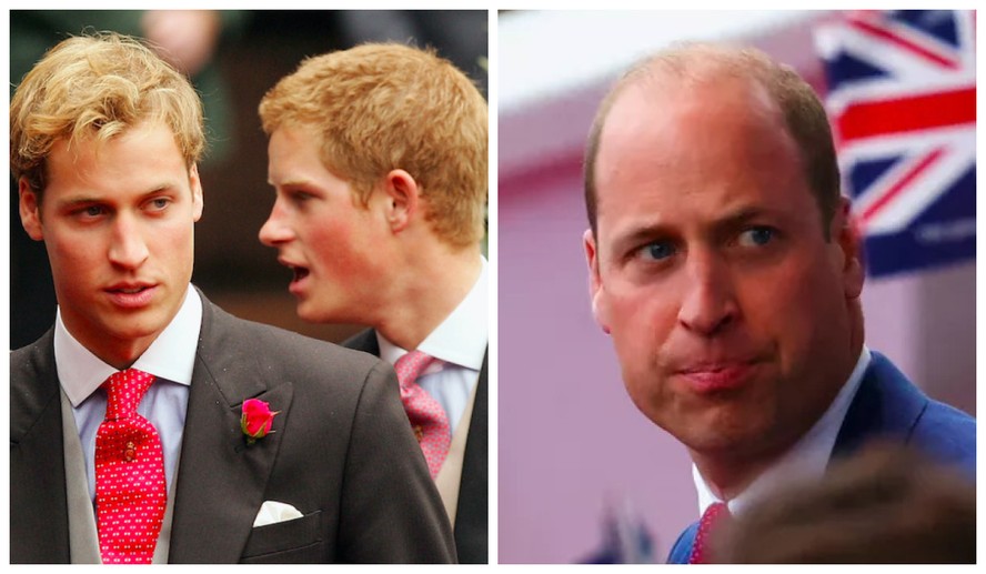 O Príncipe William em fotos de 2004 e 2022