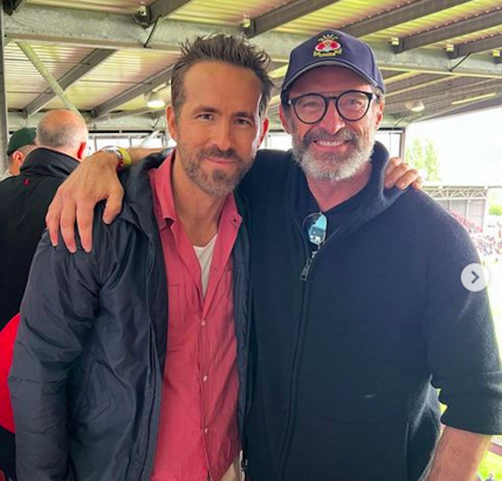 Hugh Jackman com o amigo Ryan Reynolds — Foto: Instagram