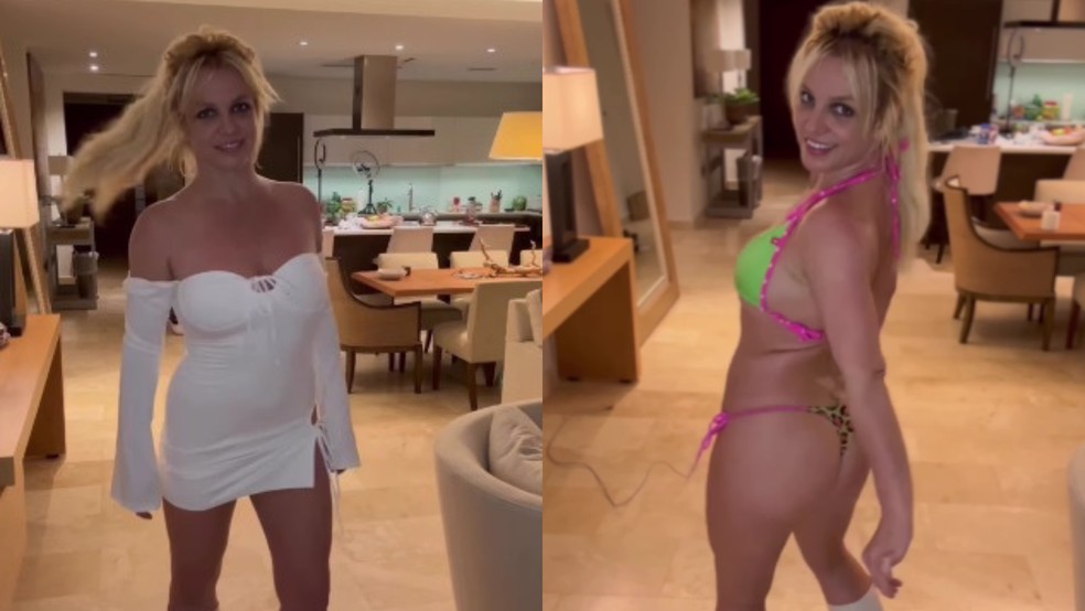 A cantora Britney Spears em vídeo publicado nas redes sociais — Foto: Reprodução/Instagram