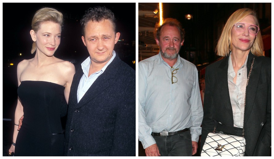 Cate Blanchett e Andrew Upton em fotos de 1998 e 2023