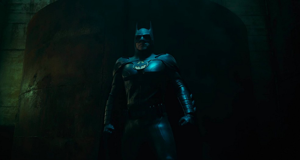 Michael Keaton como Batman em The Flash (2023) — Foto: Reprodução