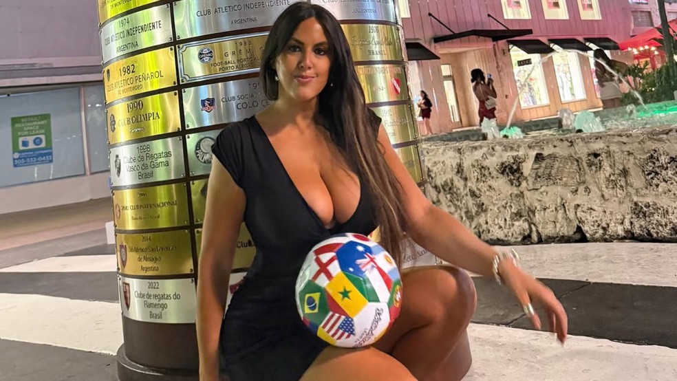 Claudia Romani acompanhando a Copa do Mundo 2026 direto dos EUA — Foto: Reprodução/Instagram