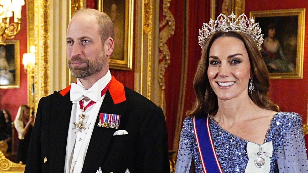 Príncipe William e Kate Middleton em evento oficial da Família Real — Foto: Getty Images
