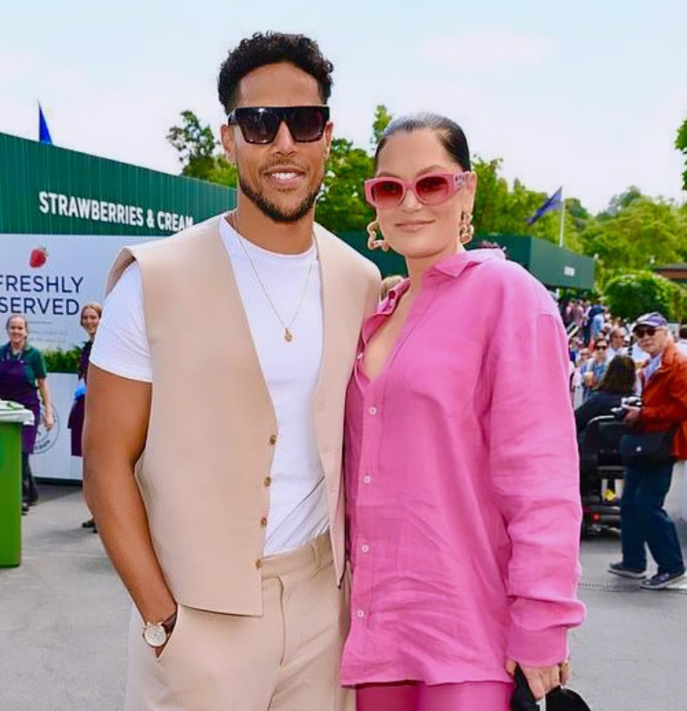 Jessie J vai a Wimbledon com o namorado, Chanan Safir Coleman — Foto: Reprodução/Instagram