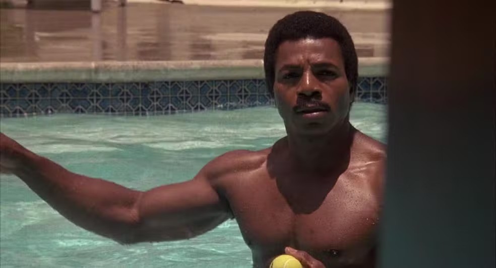 Carl Weathers em filme da franquia 'Rocky' — Foto: Reprodução