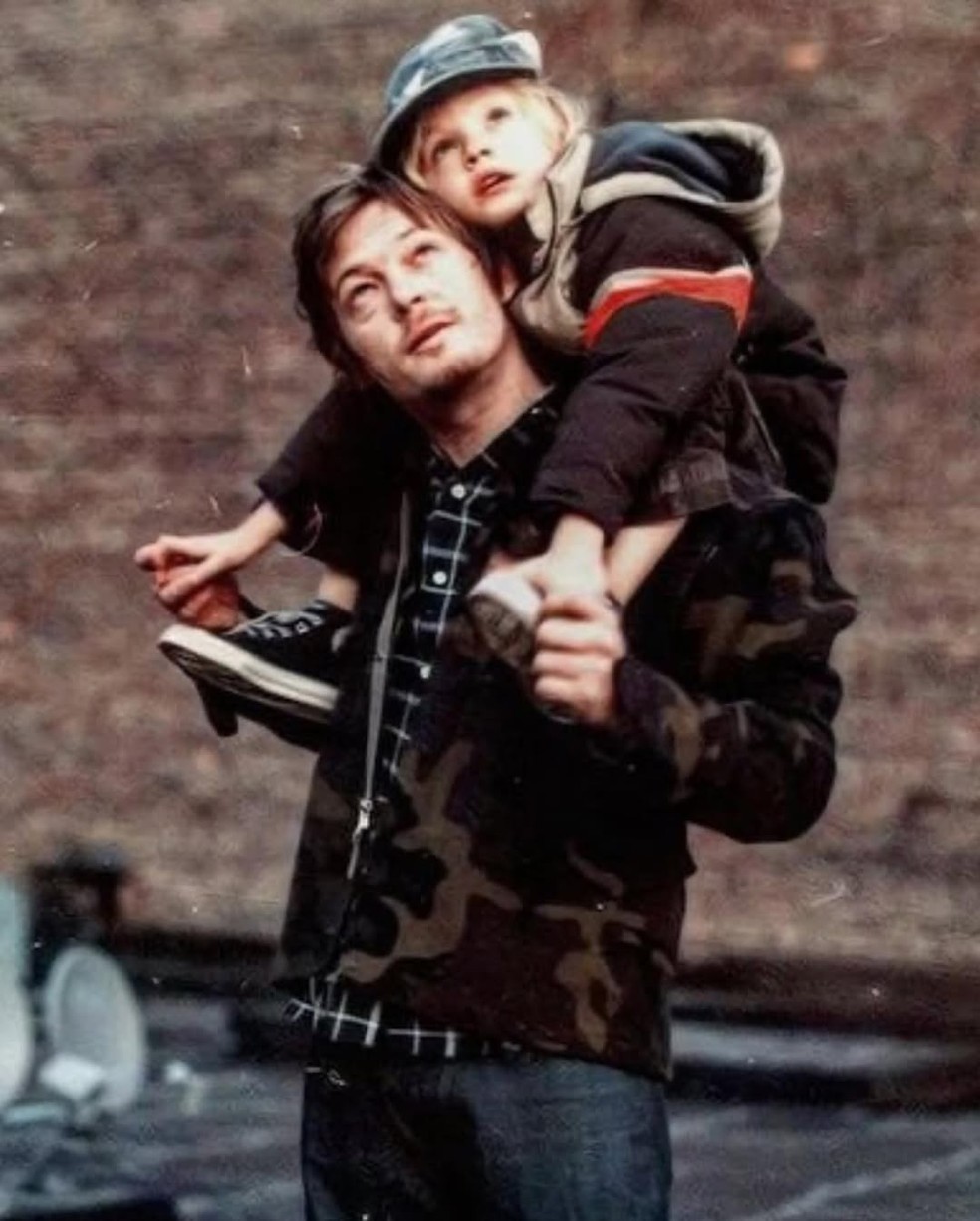 Norman Reedus e seu filho Mingus Lucien Reedus — Foto: Reprodução: Instagram