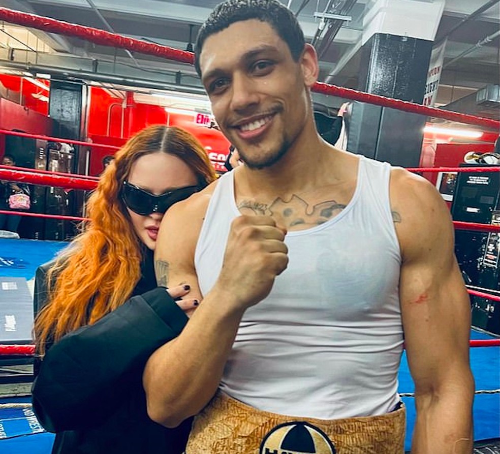 Madonna com o namorado boxeador Josh Popper — Foto: Instagram