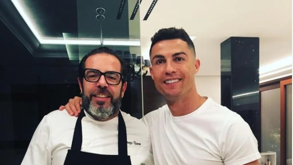 Giorgio Barone e Cristiano Ronaldo — Foto: Reprodução