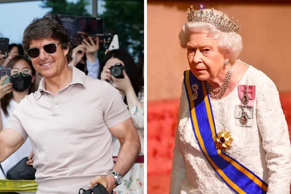 Tom Cruise e Rainha Elizabeth II se tornaram bons amigos antes da morte da monarca em setembro — Foto: Getty Images