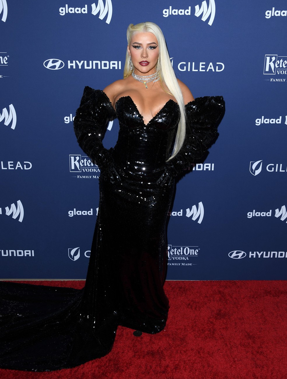 Christina Aguilera no GLAAD Media Awards 2023  Foto: Getty Images