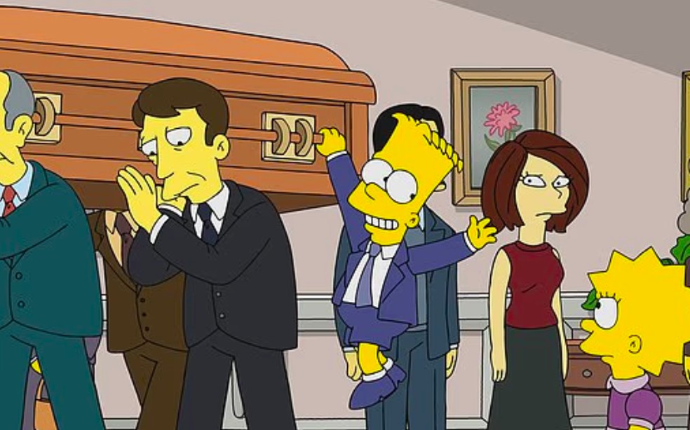 O episódio da 37ª temporada de Os Simpsons retratando a morte de Alice Glick — Foto: Reprodução