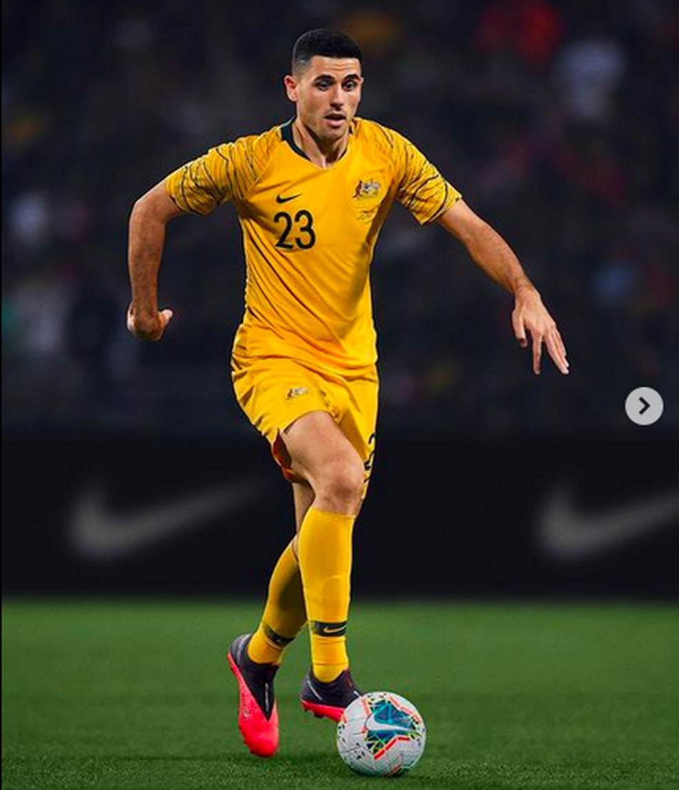 Tom Rogic em ação pela seleção da Austrália — Foto: Instagram