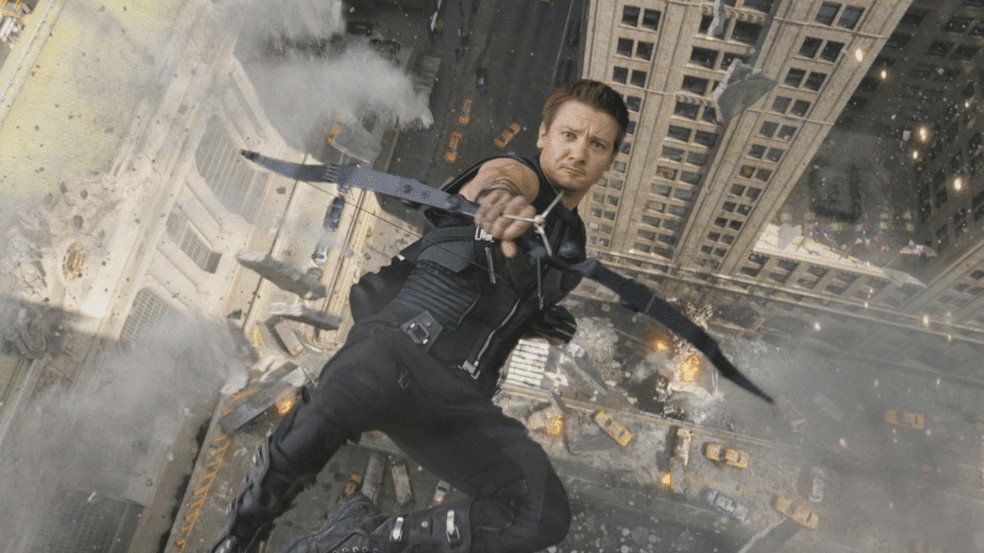Jeremy Renner interpreta o Gavião Arqueiro em filmes da Marvel — Foto: divulgação