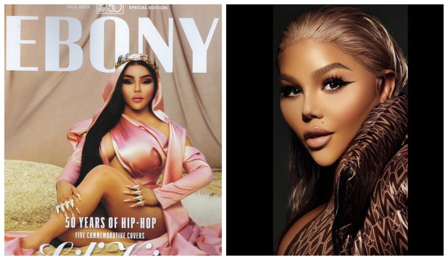 Lil' Kim na capa da revista norte-americana e em um post nas suas redes sociais