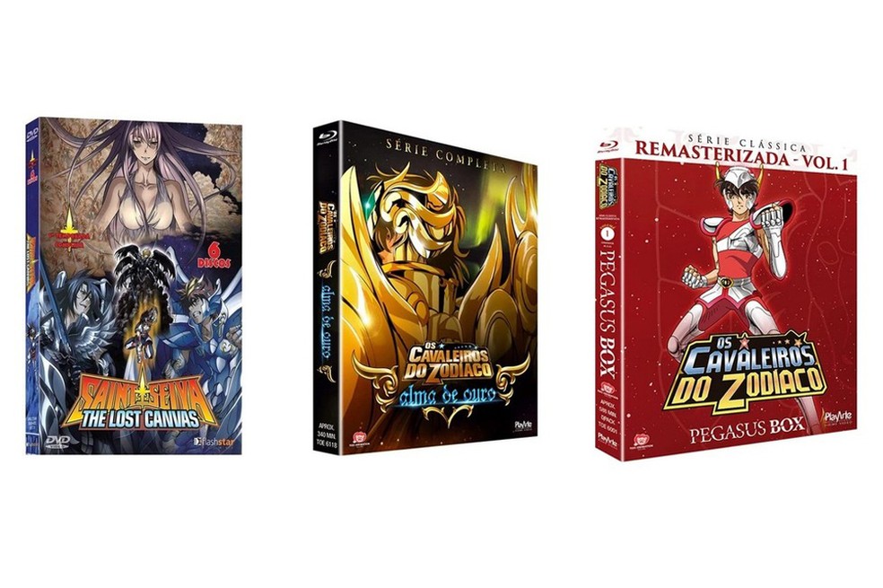 Acompanhe seis DVDs ou Blu-rays de "Os Cavaleiros do Zodíaco" disponíveis no Brasil em 2022 — Foto: Reprodução/Amazon