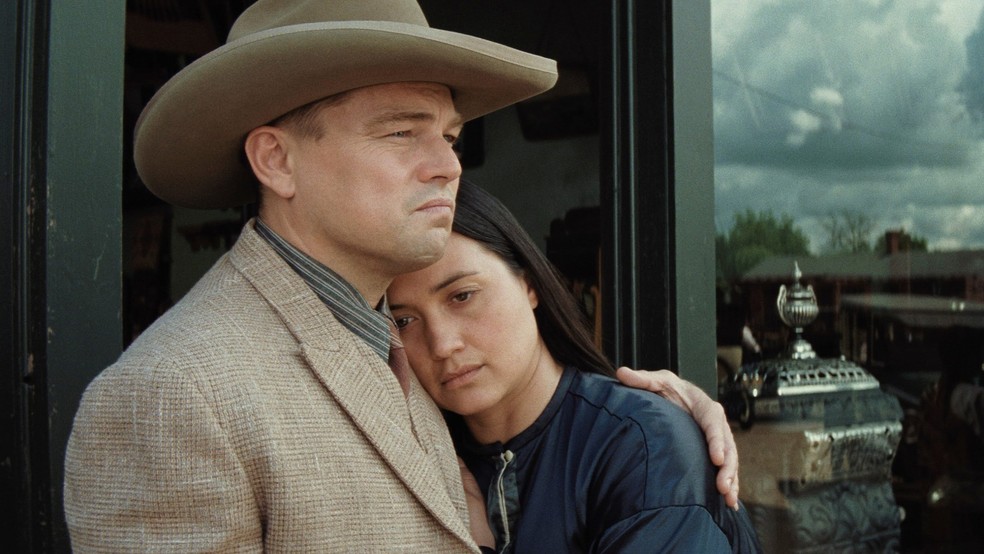 Leonardo DiCaprio et Lily Gladstone dans « Killers of the Flower Moon » — Photo : reproduction