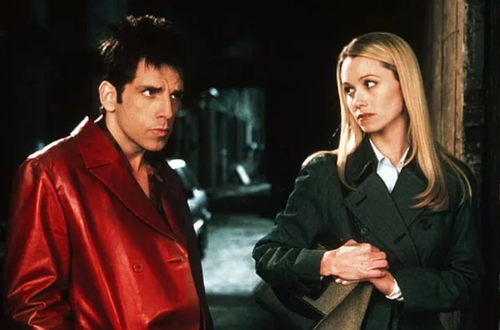 Ben Stiller e Christine Taylor em cena de Zoolander (2001)  — Foto: Reprodução